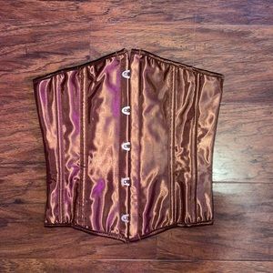 Brown lace up corset
